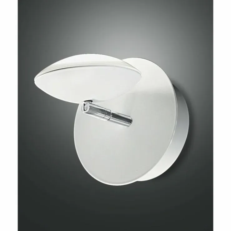 Luminaires Fabas Luce Éclairage Led|Applique murale Fabas Luce Hale LED Chrome, Blanc, 1 lumière