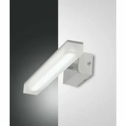 Luminaires Fabas Luce Appliques|Applique murale Fabas Luce Saura LED Chrome, 1 lumière