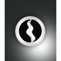 Luminaires Fabas Luce Éclairage Led|Applique murale Fabas Luce Ceva LED Noir, Blanc, 1 lumière