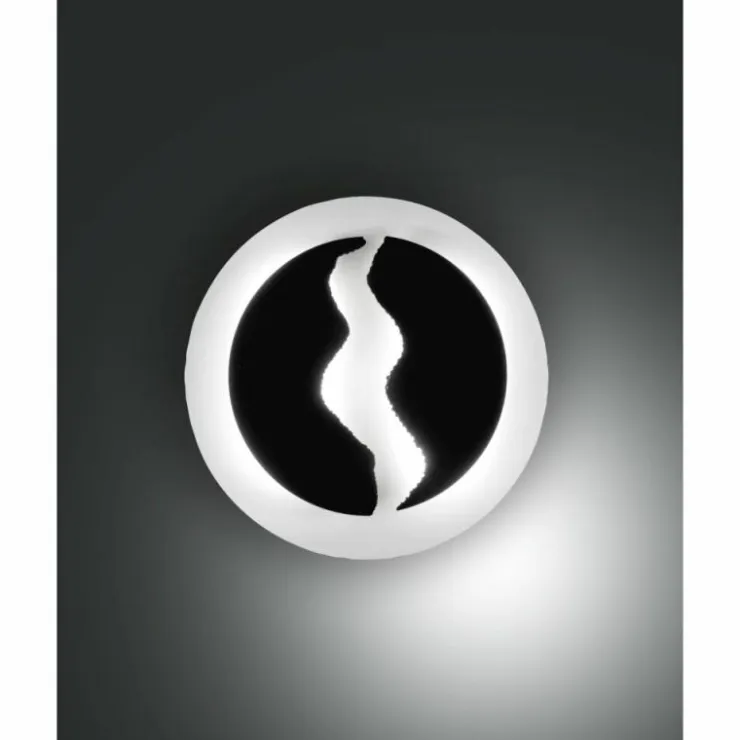 Luminaires Fabas Luce Éclairage Led|Applique murale Fabas Luce Ceva LED Noir, Blanc, 1 lumière