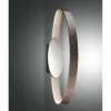 Luminaires Fabas Luce Éclairage Led|Applique murale Fabas Luce Gaby LED Brun, Chrome, 1 lumière