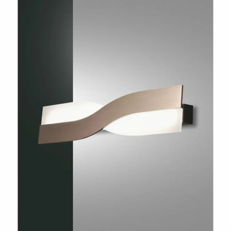Luminaires Fabas Luce Éclairage Led|Applique murale Fabas Luce Riace LED Bronze, 1 lumière