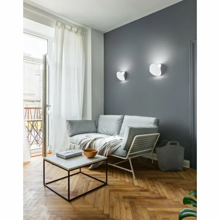 Luminaires Fabas Luce Éclairage Led|Applique murale Fabas Luce Shield LED Blanc, 1 lumière