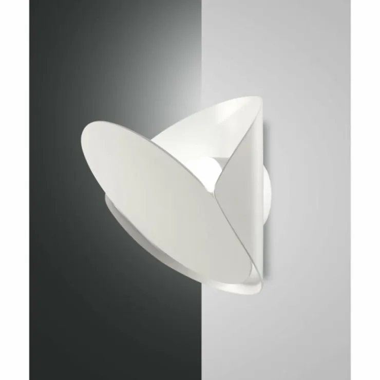 Luminaires Fabas Luce Éclairage Led|Applique murale Fabas Luce Shield LED Blanc, 1 lumière