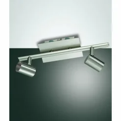 Luminaires Fabas Luce Spots Et Projecteurs|Applique murale Fabas Luce Tucson Nickel mat, 2 lumières