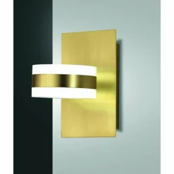 Applique murale Fabas Luce Dunk LED Laiton, 2 lumières