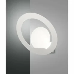 Luminaires Fabas Luce Appliques|Applique murale Fabas Luce Hector LED Blanc, 1 lumière