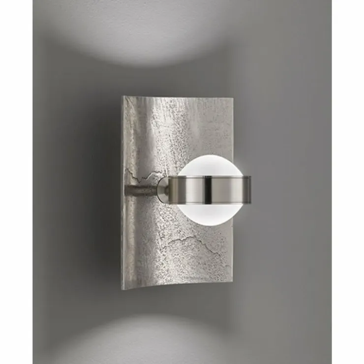 Luminaires Fischer & Honsel Appliques|Éclairage Led|Applique murale Fischer & Honsel Bondy LED Nickel mat, 1 lumière, Changeur de couleurs