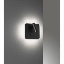 Luminaires Fischer & Honsel Appliques|Applique murale Fischer & Honsel Mila LED Noir, 1 lumière