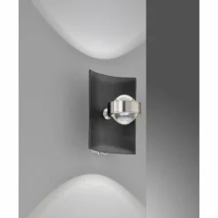 Luminaires Fischer & Honsel Éclairage Led|Applique murale Fischer & Honsel Bondy LED Noir, 1 lumière, Changeur de couleurs