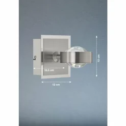 Luminaires Fischer & Honsel Appliques|Applique murale Fischer & Honsel Cluedo LED Nickel mat, 1 lumière