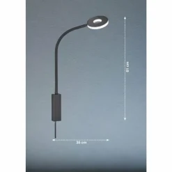 Luminaires Fischer & Honsel Éclairage Led|Applique murale Fischer & Honsel Cama LED Noir, 1 lumière