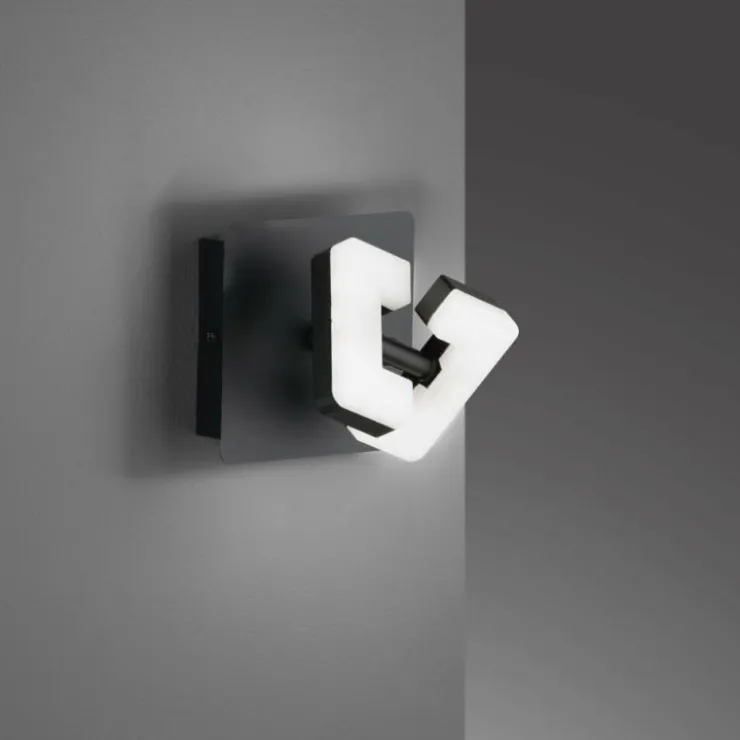 Luminaires Fischer & Honsel Éclairage Led|Applique murale Fischer & Honsel Ray LED Noir, 1 lumière