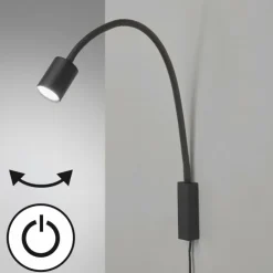 Luminaires Fischer & Honsel Éclairage Led|Applique murale Fischer & Honsel Justi LED Noir, 1 lumière