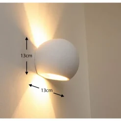 hofstein Appliques|Applique murale Flot Blanc, 1 lumière