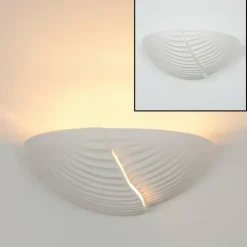 hofstein Appliques|Applique murale Garessio Blanc, 1 lumière