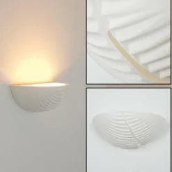 hofstein Appliques|Applique murale Garessio Blanc, 1 lumière