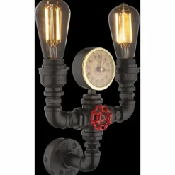 Luminaires Globo Lighting Appliques|Applique murale Globo BAYUDA Noir, 2 lumières