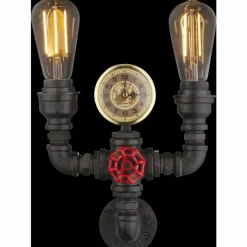 Luminaires Globo Lighting Appliques|Applique murale Globo BAYUDA Noir, 2 lumières