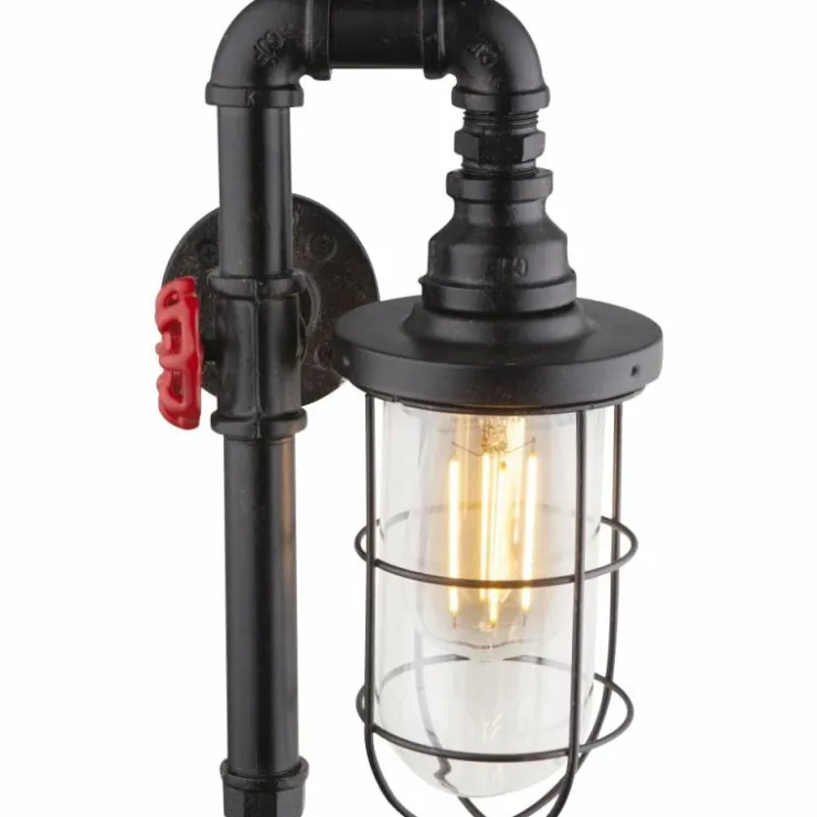 Luminaires Globo Lighting Appliques|Applique murale Globo BAYUDA Noir, 1 lumière