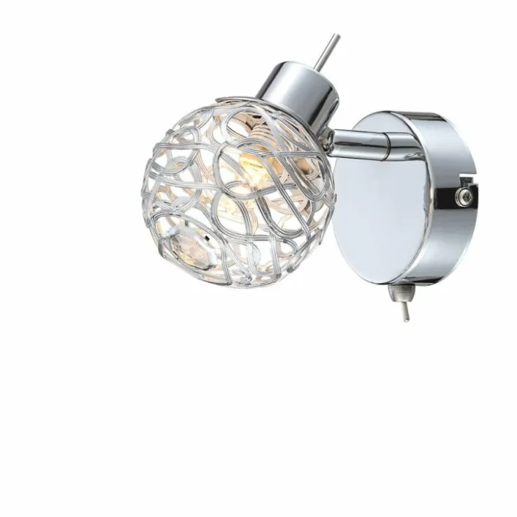 Luminaires Globo Lighting Spots Et Projecteurs|Applique murale Globo Bolt LED Chrome, 1 lumière