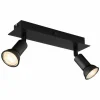 Luminaires Globo Lighting Spots Et Projecteurs|Applique murale Globo DREW Noir, 2 lumières