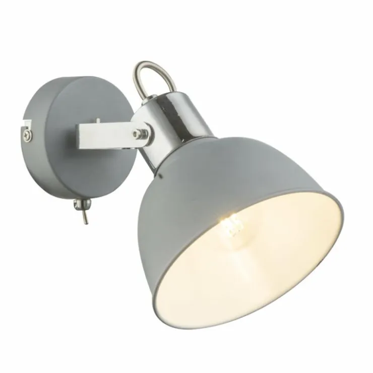 Luminaires Globo Lighting Spots Et Projecteurs|Applique murale Globo Gerda Gris, 1 lumière