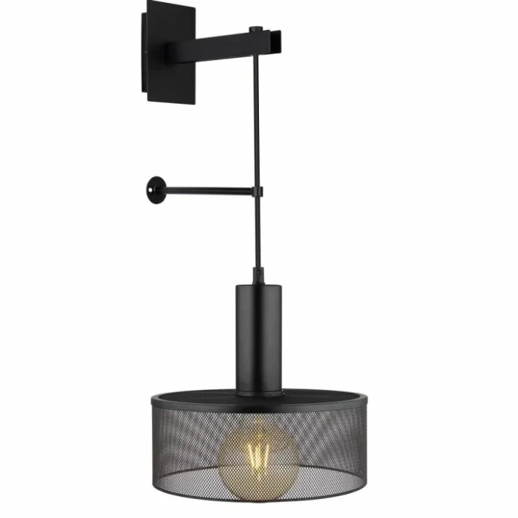 Luminaires Globo Lighting Appliques|Applique murale Globo JEDD Noir, 1 lumière