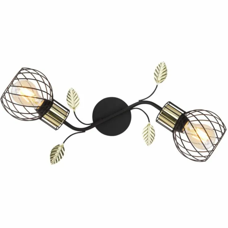 Luminaires Globo Lighting Appliques|Applique murale Globo LALLY Laiton, Noir, 2 lumières