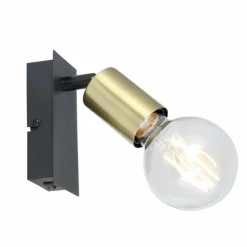 Luminaires Globo Lighting Spots Et Projecteurs|Applique murale GLOBO LILIANA Vieux laiton, Noir, 1 lumière