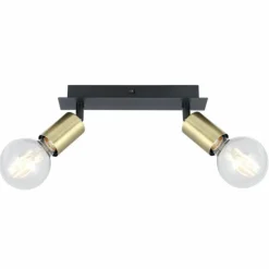 Luminaires Globo Lighting Spots Et Projecteurs|Applique murale GLOBO LILIANA Vieux laiton, Noir, 2 lumières