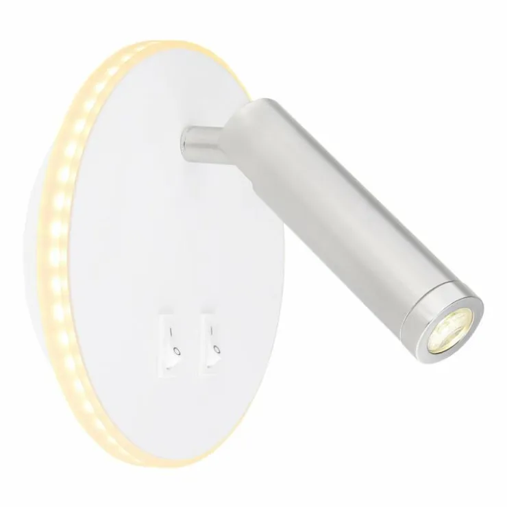 Luminaires Globo Lighting Éclairage Led|Applique murale Globo MANY LED Nickel mat, Blanc, 1 lumière