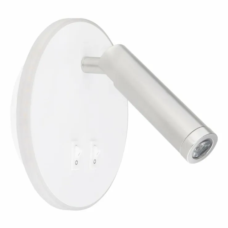 Luminaires Globo Lighting Éclairage Led|Applique murale Globo MANY LED Nickel mat, Blanc, 1 lumière
