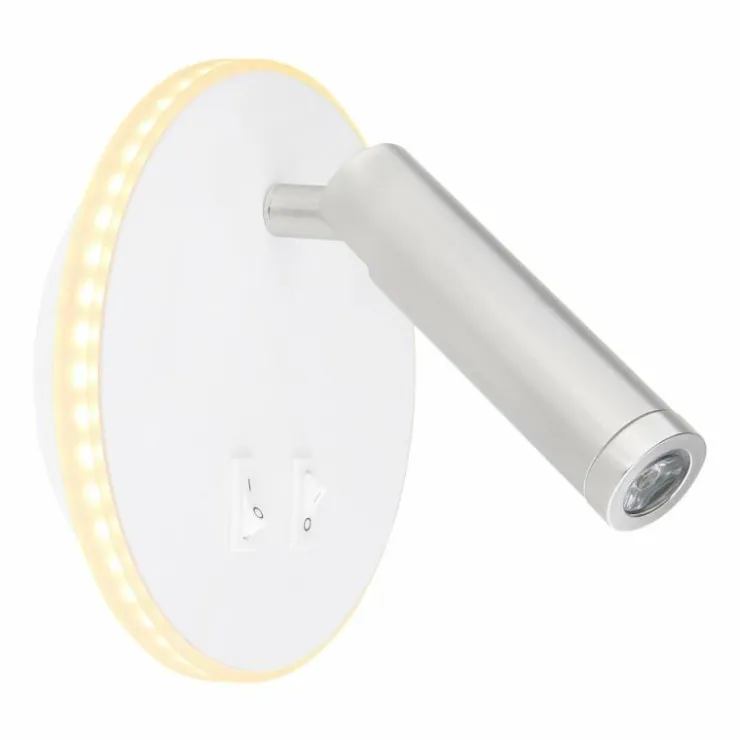 Luminaires Globo Lighting Éclairage Led|Applique murale Globo MANY LED Nickel mat, Blanc, 1 lumière