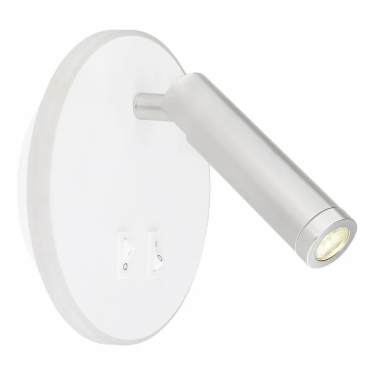 Luminaires Globo Lighting Éclairage Led|Applique murale Globo MANY LED Nickel mat, Blanc, 1 lumière