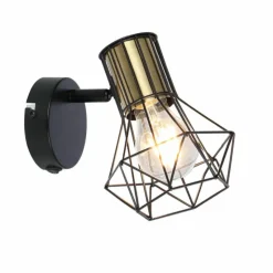 Luminaires Globo Lighting Spots Et Projecteurs|Applique murale Globo PRISKA Noir, 1 lumière