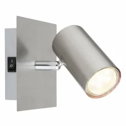 Luminaires Globo Lighting Appliques|Applique murale Globo ROBBY Nickel mat, 1 lumière