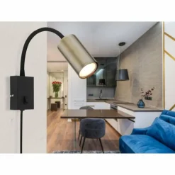 Luminaires Globo Lighting Appliques|Applique murale Globo ROBBY Noir, 1 lumière