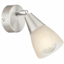 Luminaires Globo Lighting Spots Et Projecteurs|Applique murale Globo Tadeus I Nickel mat, 1 lumière