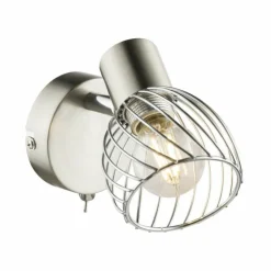 Luminaires Globo Lighting Spots Et Projecteurs|Applique murale Globo Texas Nickel mat, 1 lumière