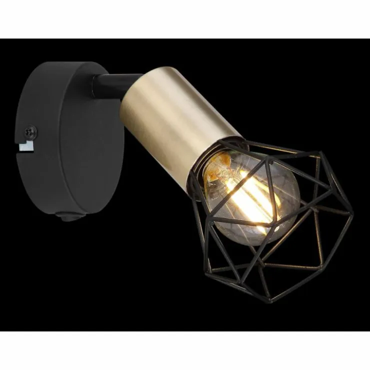 Luminaires Globo Lighting Appliques|Applique murale Globo XARA Vieux laiton, Noir, 1 lumière