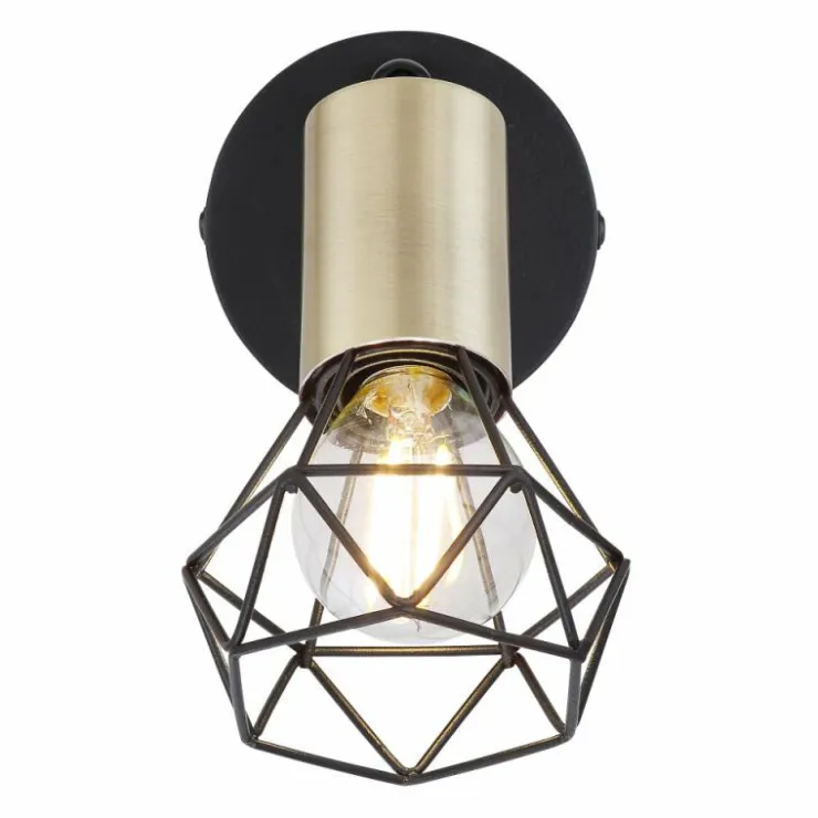 Luminaires Globo Lighting Appliques|Applique murale Globo XARA Vieux laiton, Noir, 1 lumière