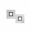 Luminaires Grossmann Appliques|Applique murale Grossmann KARREE LED Aluminium, Noir, 2 lumières
