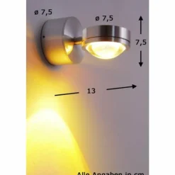 hofstein Éclairage Led|Applique murale Harare LED Aluminium, 1 lumière