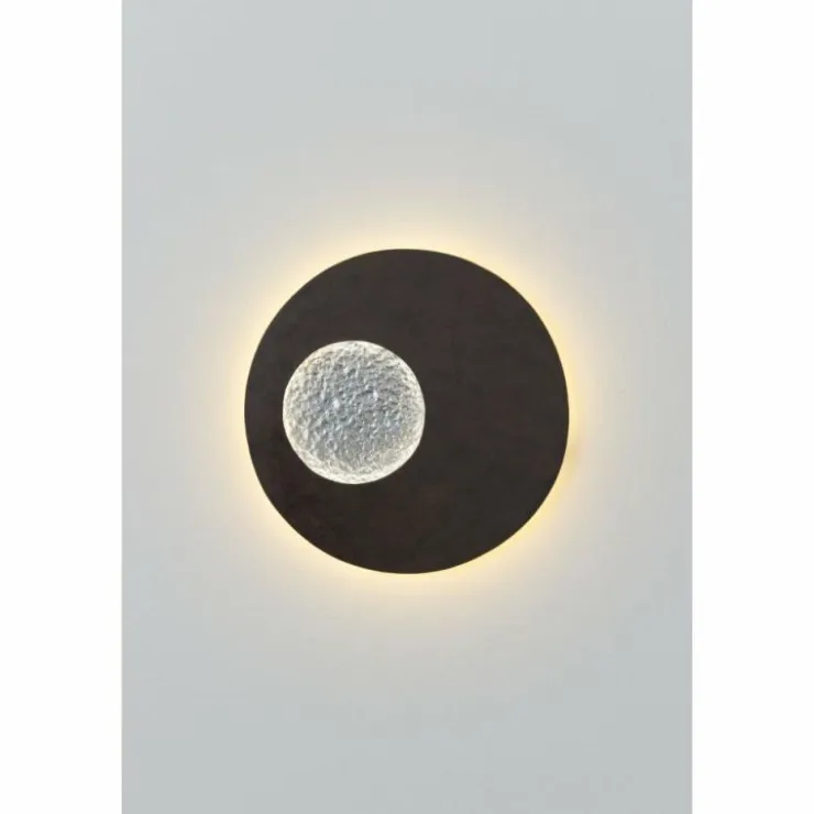Luminaires Holländer Appliques|Applique murale Holländer LUNA LED Brun, Noir, Argenté, 1 lumière