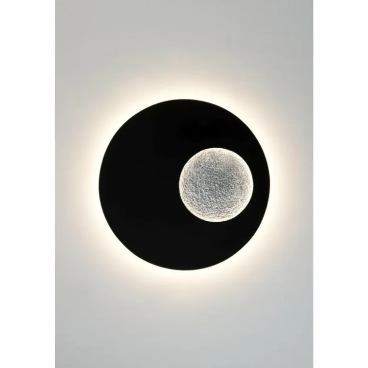 Luminaires Holländer Appliques|Applique murale Holländer LUNA RUND GROSS LED Brun, Noir, Argenté, 1 lumière