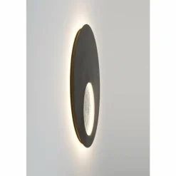 Luminaires Holländer Appliques|Applique murale Holländer LUNA RUND GROSS LED Brun, Noir, Argenté, 1 lumière