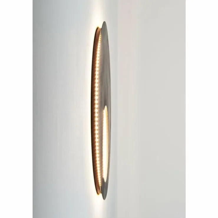 Luminaires Holländer Appliques|Applique murale Holländer LUNA RUND GROSS LED Brun, Noir, Argenté, 1 lumière