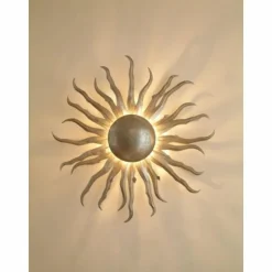 Luminaires Holländer Appliques|Applique murale Holländer SONNE GRANDE Argenté, 2 lumières