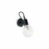 Luminaires Ideallux Appliques|Applique murale Ideal Lux EDISON Noir, 1 lumière